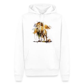 Lion Motif Lion Animal Lovers Art Animaux Colorés - Sweat à capuche Premium bio Homme - blanc - Devant - Nico (187cm)