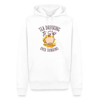 Tea Overthinking Tea Lover Teetasse Overthinker - Männer Premium Bio Hoodie - Weiß - Vorne - Nico (187cm)