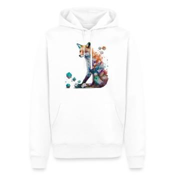 Fox Art Cube Red Fox Wild Animal Gift Animal - Sweat à capuche Premium bio Homme - blanc - Devant - Nico (187cm)