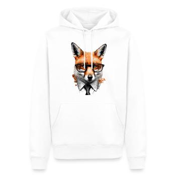 Fuchs Brille Nerd Anzug Geschenk Tier Tiermotiv - Männer Premium Bio Hoodie - Weiß - Vorne - Nico (187cm)