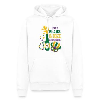 Mardi Gras Karneval Maske Bier Perlen Tölpel - Männer Premium Bio Hoodie - Weiß - Vorne - Nico (187cm)