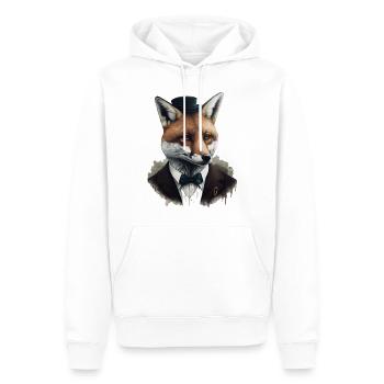 Fuchs Kunst Kreativ Tier Anzug Smoking Geschenk - Männer Premium Bio Hoodie - Weiß - Vorne - Nico (187cm)