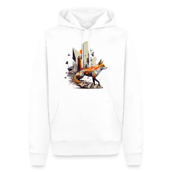 Fox Artwork Art Foxes Animals Gift Zoo - Men’s Premium Organic Hoodie - white - Front - Nico (187cm)