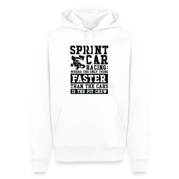 Sprint Car Dirt Track Racing - Men’s Premium Organic Hoodie - white - Front - Nico (187cm)