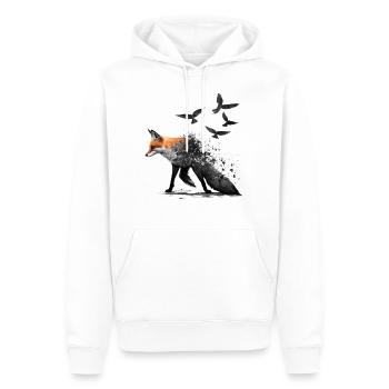 Fuchs Vogel Vögel Kunst Geschenk Tier Malerei Zoo - Männer Premium Bio Hoodie - Weiß - Vorne - Nico (187cm)