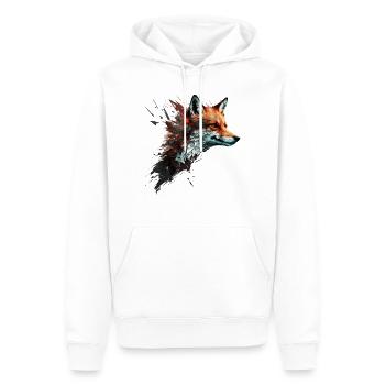 Fuchs Kunst Bunt Rotfuchs Geschenk Tier Tierisch - Männer Premium Bio Hoodie - Weiß - Vorne - Nico (187cm)