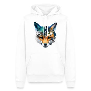 Fuchs Kunst Bunt Rotfuchs Geschenk Tier Tierisch - Männer Premium Bio Hoodie - Weiß - Vorne - Nico (187cm)