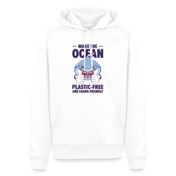 Journée mondiale des animaux Requins Bien-être animal Faune marine - Sweat à capuche Premium bio Homme - blanc - Devant - Nico (187cm)