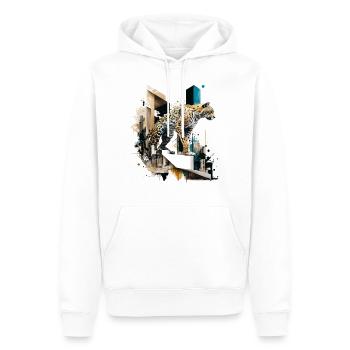 Leopard Art Artwork Gift Idea Animal Zoo - Men’s Premium Organic Hoodie - white - Front - Nico (187cm)