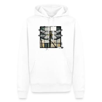 Libellule Insectes Art Cadeau Oeuvre d’art Animal - Sweat à capuche Premium bio Homme - blanc - Devant - Nico (187cm)