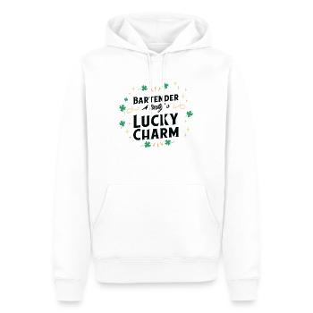 St. Patrick's Day Kleeblatt Kleeblatt Barkeeper - Männer Premium Bio Hoodie - Weiß - Vorne - Nico (187cm)
