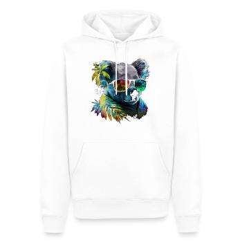 Koala Sonnebrille Bunt Tier Geschenkidee Bär Zoo - Männer Premium Bio Hoodie - Weiß - Vorne - Nico (187cm)