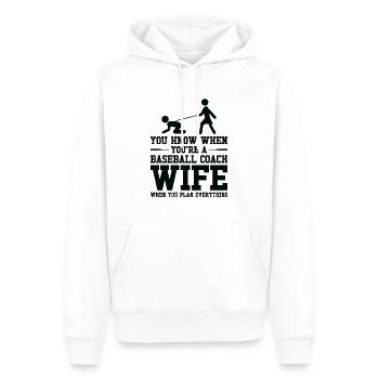 Baseball-Trainerin Ehefrau Berufstätige Mutter - Männer Premium Bio Hoodie - Weiß - Vorne - Nico (187cm)