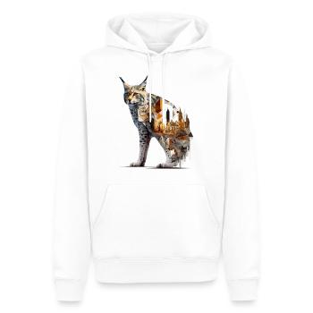 Lynx Art Artwork Lynx Animal Gift - Men’s Premium Organic Hoodie - white - Front - Nico (187cm)
