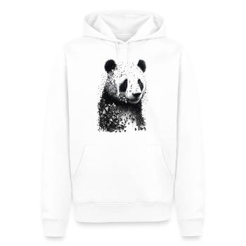 Panda Art Gift Animal Panda Bear Drawing Motif - Men’s Premium Organic Hoodie - white - Front - Nico (187cm)