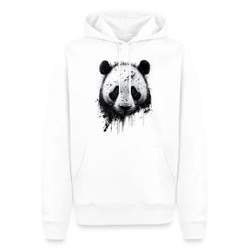 Panda Art Gift Animal Panda Bear Drawing Motif - Men’s Premium Organic Hoodie - white - Front - Nico (187cm)