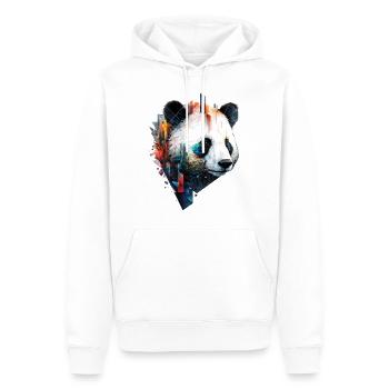 Panda Colorful Architecture Head Gift Animal Panda Bear - Men’s Premium Organic Hoodie - white - Front - Nico (187cm)
