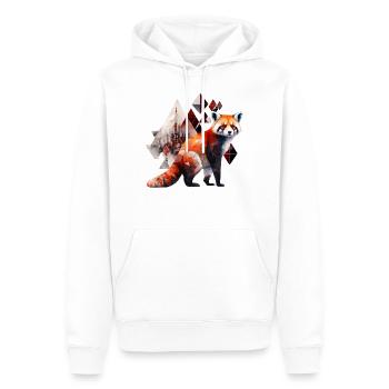 Roter Panda Geschenk Pandabär Kunst Tier Zoo Motiv - Männer Premium Bio Hoodie - Weiß - Vorne - Nico (187cm)