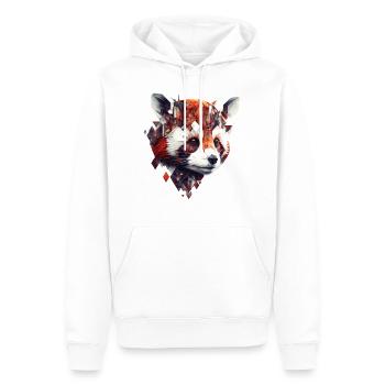 Roter Panda Geschenk Pandabär Kunst Tier Zoo Motiv - Männer Premium Bio Hoodie - Weiß - Vorne - Nico (187cm)