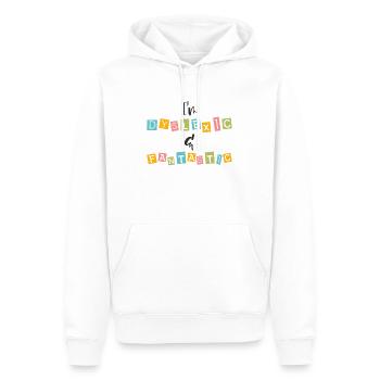 Dyslexia Awareness Colorful Learning Disability - Men’s Premium Organic Hoodie - white - Front - Nico (187cm)