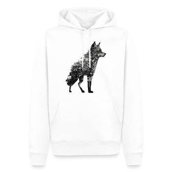 Wolf Kunst Zeichnung Kunstwerk Geschenk Tier Zoo - Männer Premium Bio Hoodie - Weiß - Vorne - Nico (187cm)