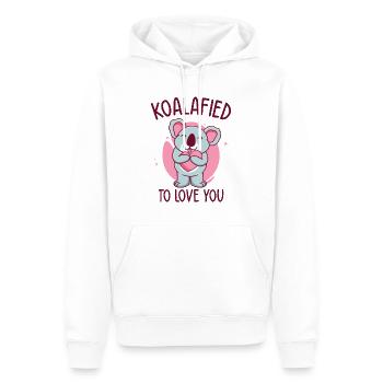 Saint-Valentin Koala Love Wildlife Koala Lover - Sweat à capuche Premium bio Homme - blanc - Devant - Nico (187cm)