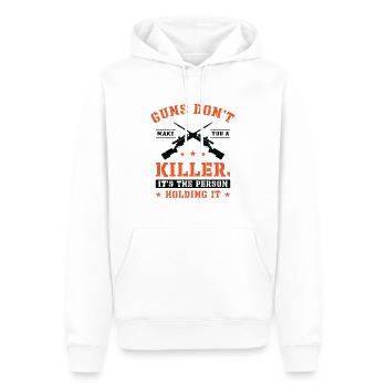 Waffen Pistolenliebhaber Waffenbesitzer Schießen - Männer Premium Bio Hoodie - Weiß - Vorne - Nico (187cm)
