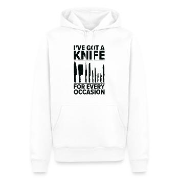 Messersammler Messer Sammeln - Männer Premium Bio Hoodie - Weiß - Vorne - Nico (187cm)