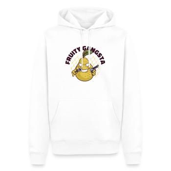 Fruity Gangsta Fruit Lover Pear Fresh Fruits Mafia - Men’s Premium Organic Hoodie - white - Front - Nico (187cm)