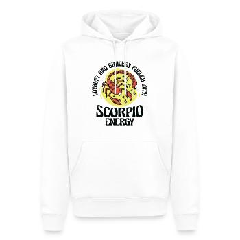 Skorpion Energie Astrologisches Horoskop - Männer Premium Bio Hoodie - Weiß - Vorne - Nico (187cm)