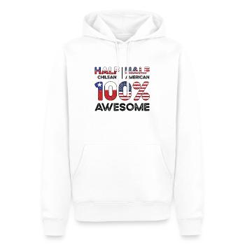 Half Chilean Chile American USA Citizenship - Men’s Premium Organic Hoodie - white - Front - Nico (187cm)