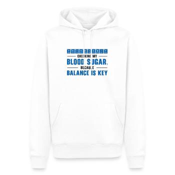 Diabetische Bauchspeicheldrüse - Männer Premium Bio Hoodie - Weiß - Vorne - Nico (187cm)
