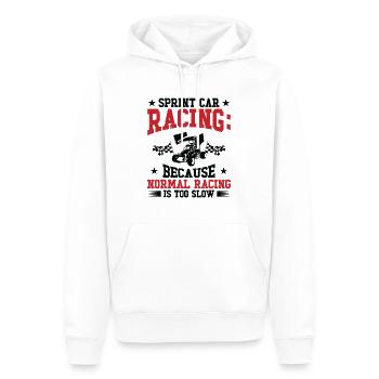Sprint Car Dirt Track Racing - Männer Premium Bio Hoodie - Weiß - Vorne - Nico (187cm)