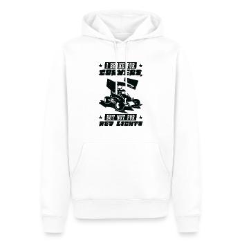 Sprint Car Dirt Track Racing - Men’s Premium Organic Hoodie - white - Front - Nico (187cm)