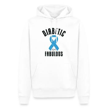 Diabetische Bauchspeicheldrüse - Männer Premium Bio Hoodie - Weiß - Vorne - Nico (187cm)