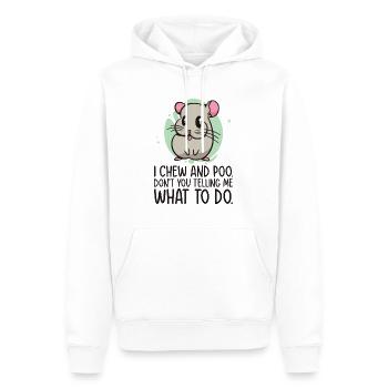 Chinchilla Niedliches Tier Haustier Chinchilla - Männer Premium Bio Hoodie - Weiß - Vorne - Nico (187cm)