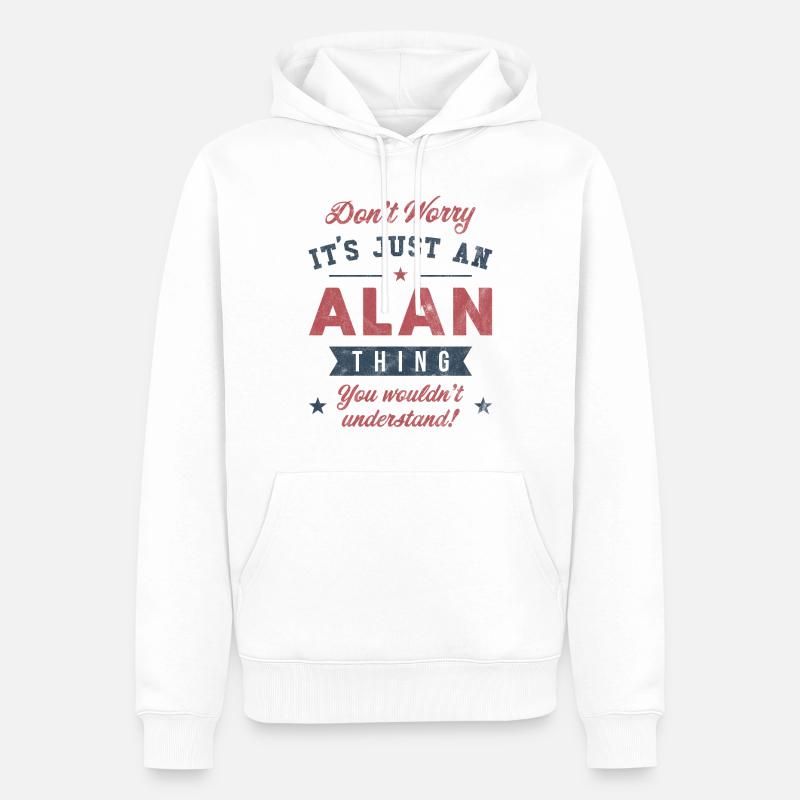 C’est un truc d’Alan - Sweat à capuche Premium bio Homme - blanc