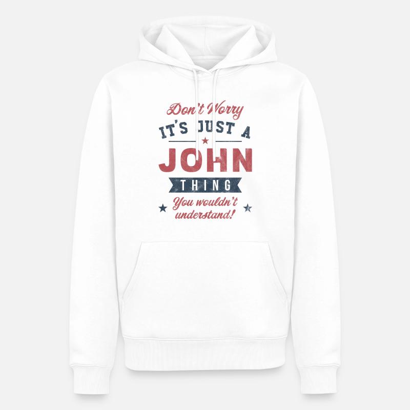 Es ist eine John-Sache - Männer Premium Bio Hoodie - Weiß