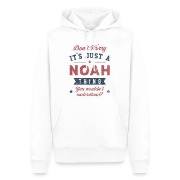 Es ist eine Noah-Sache - Männer Premium Bio Hoodie - Weiß - Vorne - Nico (187cm)