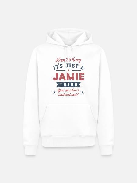 Its a Jamie thing - Men’s Premium Organic Hoodie - white