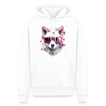 Fox Animal Lover Gift Motif animal sauvage - Sweat à capuche Premium bio Homme - blanc - Devant - Nico (187cm)