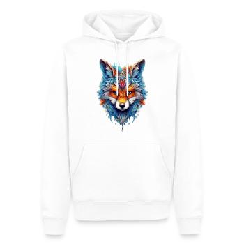Fuchs Tierliebhaber Geschenk Wildtier Tier Motiv - Männer Premium Bio Hoodie - Weiß - Vorne - Nico (187cm)