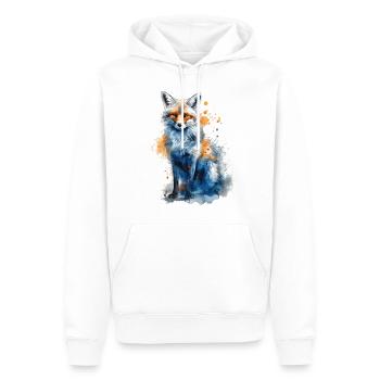 Fuchs Tierliebhaber Geschenk Wildtier Tier Motiv - Männer Premium Bio Hoodie - Weiß - Vorne - Nico (187cm)