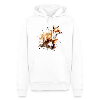 Fuchs Tierliebhaber Geschenk Wildtier Tier Motiv - Männer Premium Bio Hoodie - Weiß - Vorne - Nico (187cm)