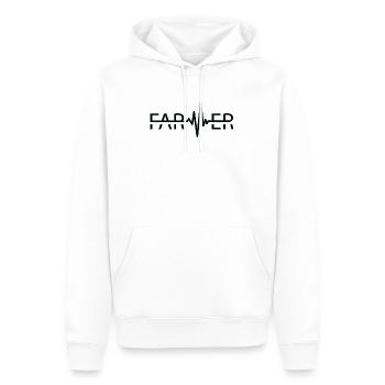 Bauer Herzklopfen Kuh Viehzüchter Landwirtschaft - Männer Premium Bio Hoodie - Weiß - Vorne - Nico (187cm)