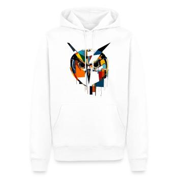 Owl Night Bird Bird Animal Gift Art - Men’s Premium Organic Hoodie - white - Front - Nico (187cm)