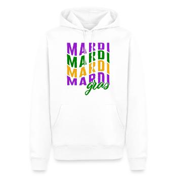Mardi Gras Fleur De Lis Shirt, Funny Mardi Gras - Men’s Premium Organic Hoodie - white - Front - Nico (187cm)