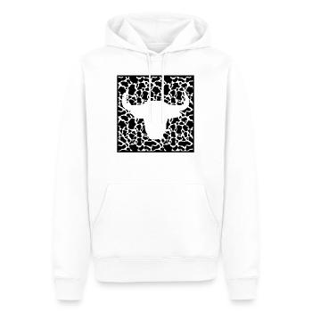 Chemise de vache, Cow Head Pocket Farmcore Tee, Fan de vache - Sweat à capuche Premium bio Homme - blanc - Devant - Nico (187cm)