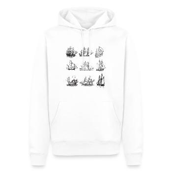 Segelboot Segelpiraten Gasparilla Kapitänsboote - Männer Premium Bio Hoodie - Weiß - Vorne - Nico (187cm)