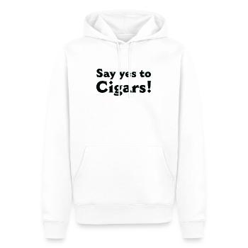Zigarre Rauchen Zigarren Raucher - Männer Premium Bio Hoodie - Weiß - Vorne - Nico (187cm)